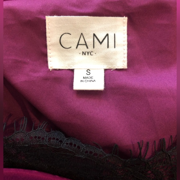 Cami NYC purple magenta Romy silk sleeveless lace blouse bodysuit size Small - Picture 6 of 8